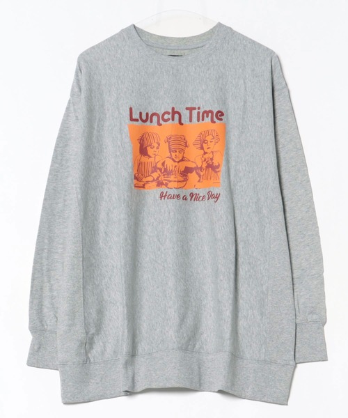 MARKEY'S(マーキーズ)の「ナガソデリブロンティー/おとな(Tシャツ/カットソー・レディース・杢グレー/ブルー/オフホワイト/テラコッタ・170cm)」の11枚目の写真
