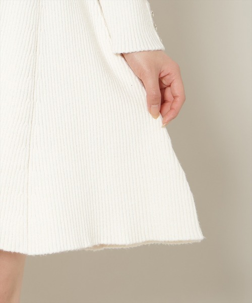 12/5(fri)10時発売】リボンレースカラーニットワンピース（ワンピース