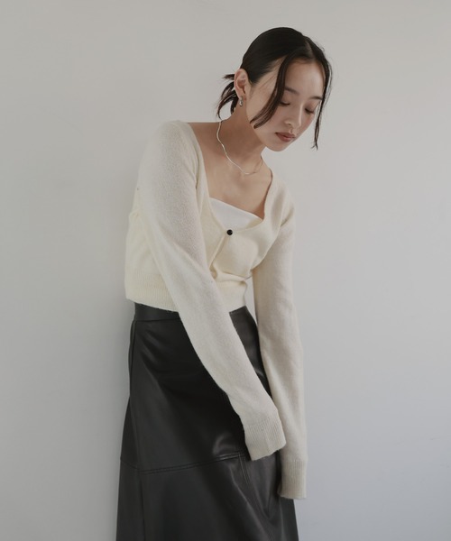 ショートニットカーディガン（カーディガン/ボレロ）｜hellam（へラム
