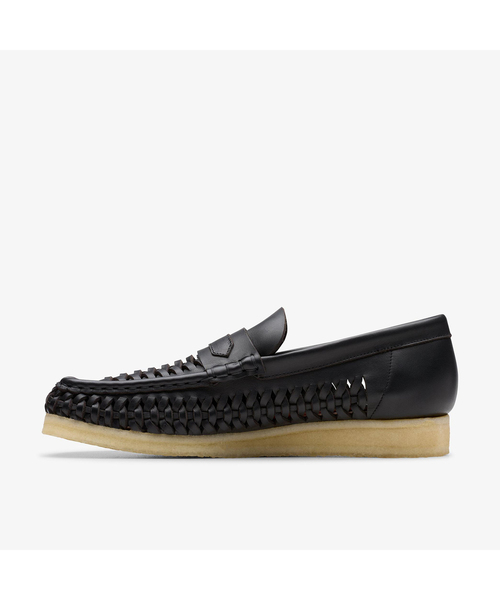 Clarks(クラークス)の「Clarks(クラークス)WB Penny Weave Black Leather(その他シューズ・メンズ・ブラック・65/70/75/80/85/90)」の2枚目の写真