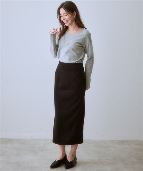 nissen(ニッセン)の「綿混アシンメトリーカットソートップス<大きいサイズ有>(Tシャツ/カットソー・レディース・ボルドー/ブラック/グレイッシュブルー/杢グレー/アイボリー・L/LL/M/S/3L)」の17枚目の写真
