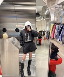 I.O.E（アイオイ）の「ショートスリーブ キルティング パディング セット（ダウンジャケット/コート）」