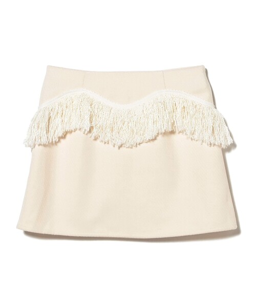 Ray BEAMS（レイビームス）の「GHOSPELL / Soliha Fringe Skirt（スカート・レディース・オフホワイト・SMALL）」の2枚目の写真