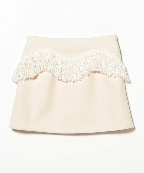 Ray BEAMS（レイビームス）の「GHOSPELL / Soliha Fringe Skirt（スカート・レディース・オフホワイト・SMALL）」の5枚目の写真