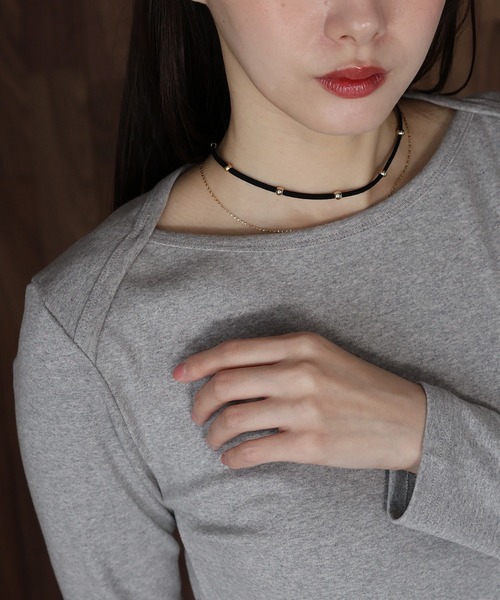 J by blue(ジェイバイブルー)の「ボートネックTシャツ(Tシャツ/カットソー・レディース・アイボリー/グレー/ブラック・MEDIUM)」の11枚目の写真