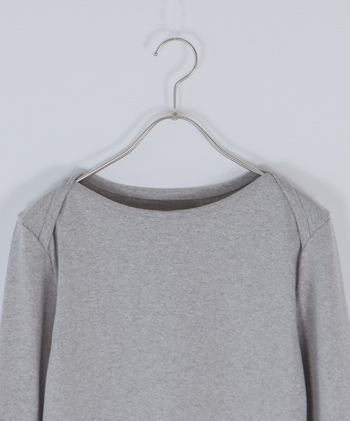 J by blue(ジェイバイブルー)の「ボートネックTシャツ(Tシャツ/カットソー・レディース・アイボリー/グレー/ブラック・MEDIUM)」の21枚目の写真