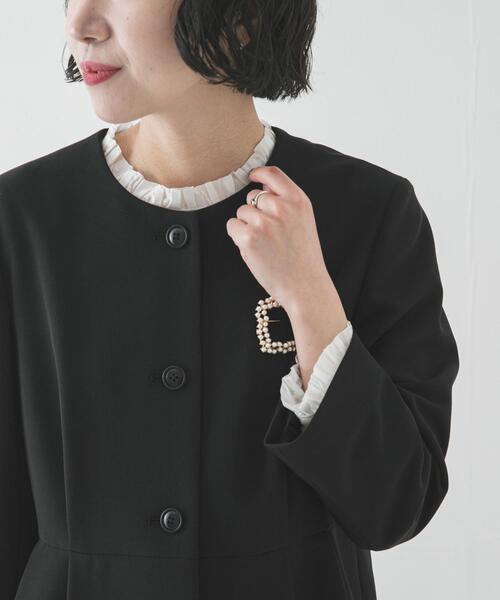 URBAN RESEARCH(アーバンリサーチ)の「フリルデザインシアーカットソー(Tシャツ/カットソー・レディース・ブラック/オフホワイト・FREE)」の7枚目の写真