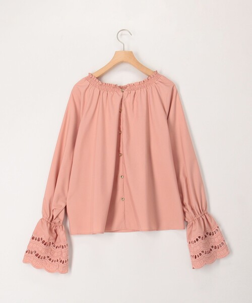 NOLLEY’S（ノーリーズ）の「袖レース前後2WAYブラウス（シャツ/ブラウス・レディース・オフホワイト/イエロー/ピンク・38）」の7枚目の写真