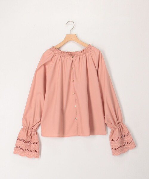 NOLLEY’S（ノーリーズ）の「袖レース前後2WAYブラウス（シャツ/ブラウス・レディース・オフホワイト/イエロー/ピンク・38）」の4枚目の写真