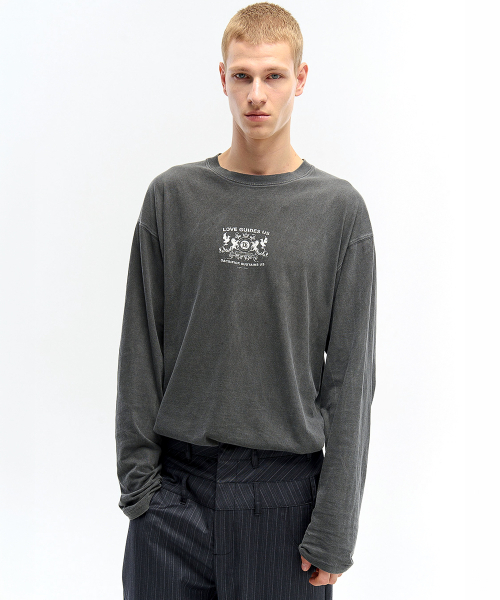 ANYTIME LOREAK(エニタイムロレーク)の「ROSE DYEING LONG SLEEVE-CHARCOAL(Tシャツ/カットソー・レディース・その他・LARGE/MEDIUM)」の1枚目の写真