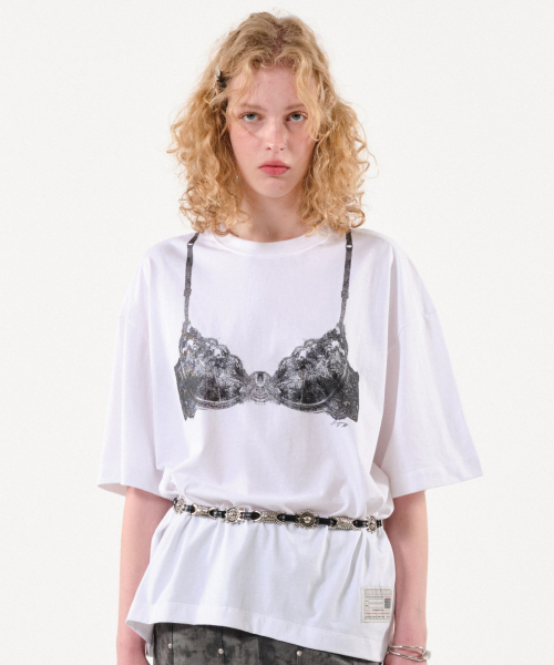 FOR THE WEATHER(フォーザウェザー)の「ランジェリーグラフィックTシャツ(ホワイト)(Tシャツ/カットソー・レディース・その他・FREE)」の1枚目の写真