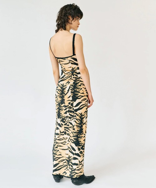 Stockholm Surfboard Club(ストックホルムサーフボードクラブ)の「Stockholm Surfboard Club/ストックホルムサーフボードクラブ ワンピース Printed Slip Dress(ワンピース・レディース・レオパード・36/38)」の1枚目の写真