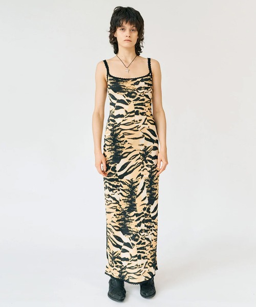 Stockholm Surfboard Club(ストックホルムサーフボードクラブ)の「Stockholm Surfboard Club/ストックホルムサーフボードクラブ ワンピース Printed Slip Dress(ワンピース・レディース・レオパード・36/38)」の6枚目の写真