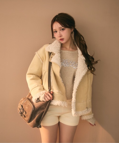 TITTY&CO.（ティティーアンドコー）の「スウェード調3Wayショルダーバッグ（ショルダーバッグ・レディース・ライトグレー/ブラック/カーキ/モカ・FREE）」の20枚目の写真