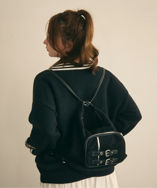 TITTY&CO.（ティティーアンドコー）の「スウェード調3Wayショルダーバッグ（ショルダーバッグ・レディース・ライトグレー/ブラック/カーキ/モカ・FREE）」の7枚目の写真