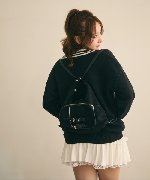 TITTY&CO.（ティティーアンドコー）の「スウェード調3Wayショルダーバッグ（ショルダーバッグ・レディース・ライトグレー/ブラック/カーキ/モカ・FREE）」の12枚目の写真