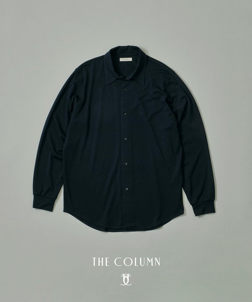 COLUMN(コラム)の「COLUMN / ウールプレーティング シャツ<THE COLUMN>(シャツ/ブラウス・メンズ・ネイビー/チャコールグレー・LARGE/MEDIUM)」の1枚目の写真