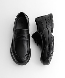 Rocky Monroe（ロッキーモンロー）の「フェイクレザー/スエード厚底スニーカーローファー（ローファー）」