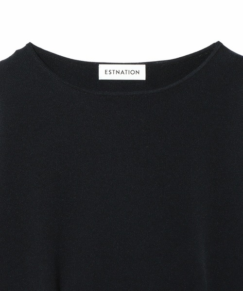 ESTNATION（エストネーション）の「ESTNATION / イレヘムペプラムニットコンビ プルオーバー（ニット/セーター・レディース・オフホワイト/ダークネイビー/グレー系その他・FREE）」の10枚目の写真