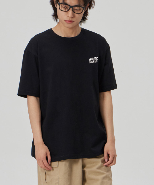 MAKEITTO（メイキット）の「[GRAFFITI3 LOGO]CREW NECK TEE_BLACK（Tシャツ/カットソー・メンズ・その他・M/L/XL/XXL）」の3枚目の写真