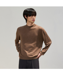 カシミヤブレンドモックネッククロップニット（6カラー）