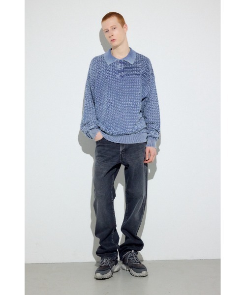 AZUL by moussy(アズールバイマウジー)の「AZUL DENIM ルーズストレート(デニムパンツ・メンズ・ブラック/ブルー/ワンウォッシュ・34inch/32inch/30inch/28inch)」の7枚目の写真