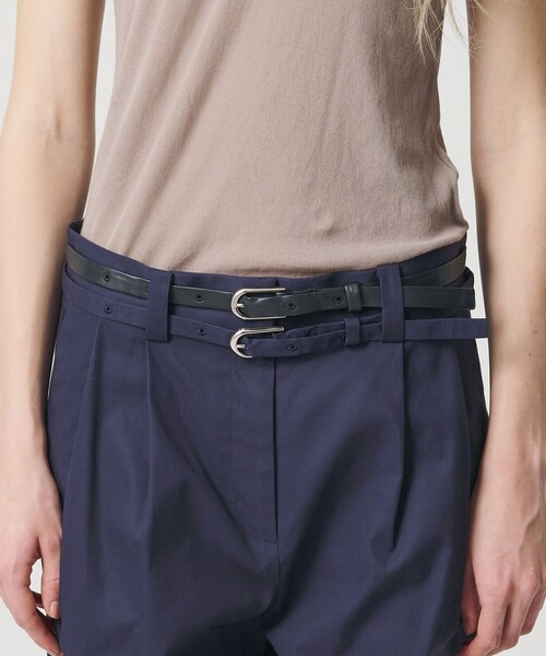 ATTISESSION（アティセッション）の「＜ATTISESSION＞ベルト 2タック ストレート パンツ 3（その他パンツ・レディース・ネイビー/ホワイト・38/36）」の20枚目の写真