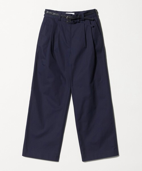 ATTISESSION（アティセッション）の「＜ATTISESSION＞ベルト 2タック ストレート パンツ 3（その他パンツ・レディース・ネイビー/ホワイト・38/36）」の19枚目の写真