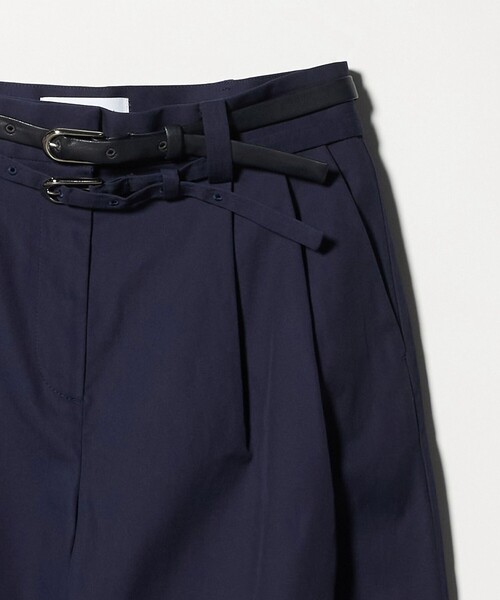 ATTISESSION（アティセッション）の「＜ATTISESSION＞ベルト 2タック ストレート パンツ 3（その他パンツ・レディース・ネイビー/ホワイト・38/36）」の17枚目の写真