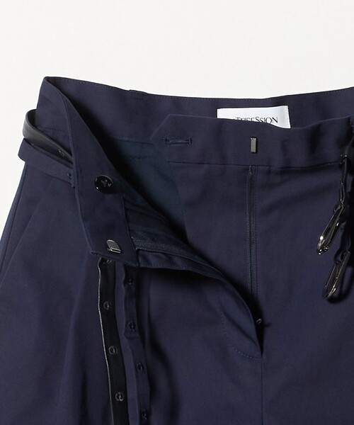 ATTISESSION（アティセッション）の「＜ATTISESSION＞ベルト 2タック ストレート パンツ 3（その他パンツ・レディース・ネイビー/ホワイト・38/36）」の14枚目の写真