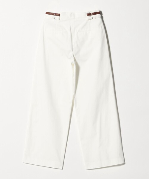 ATTISESSION（アティセッション）の「＜ATTISESSION＞ベルト 2タック ストレート パンツ 3（その他パンツ・レディース・ネイビー/ホワイト・38/36）」の8枚目の写真