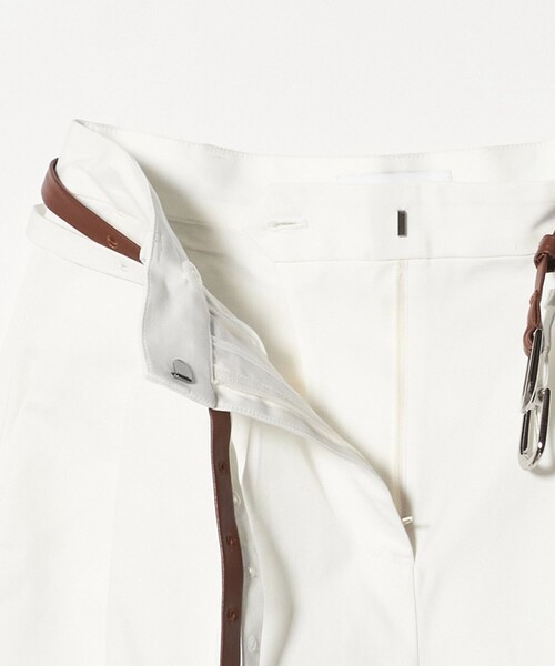 ATTISESSION（アティセッション）の「＜ATTISESSION＞ベルト 2タック ストレート パンツ 3（その他パンツ・レディース・ネイビー/ホワイト・38/36）」の6枚目の写真