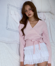 Muse Wrap Rib Knit [Pink]