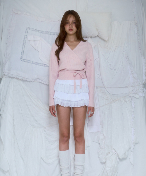 ROSEFRANTZ（ロゼフランツ）の「Muse Wrap Rib Knit [Pink]（ニット/セーター・レディース・その他・ONE SIZE）」の2枚目の写真