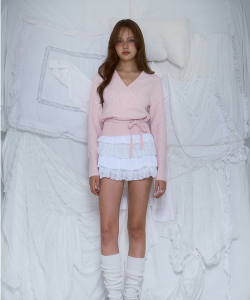 ROSEFRANTZ（ロゼフランツ）の「Muse Wrap Rib Knit [Pink]（ニット/セーター・レディース・その他・ONE SIZE）」の4枚目の写真
