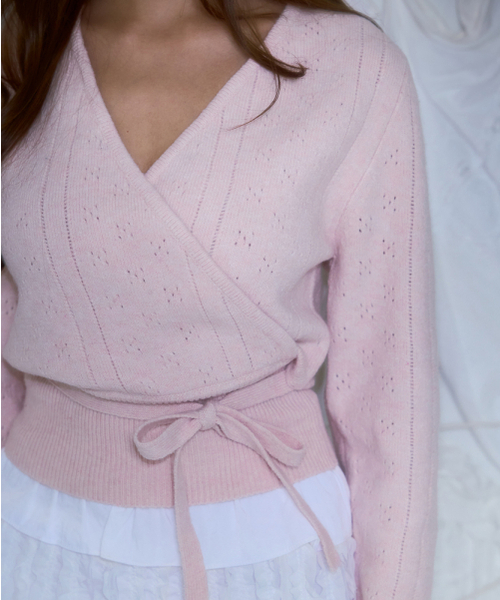 ROSEFRANTZ（ロゼフランツ）の「Muse Wrap Rib Knit [Pink]（ニット/セーター・レディース・その他・ONE SIZE）」の8枚目の写真