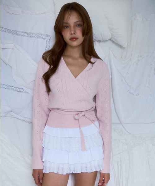 ROSEFRANTZ（ロゼフランツ）の「Muse Wrap Rib Knit [Pink]（ニット/セーター・レディース・その他・ONE SIZE）」の9枚目の写真