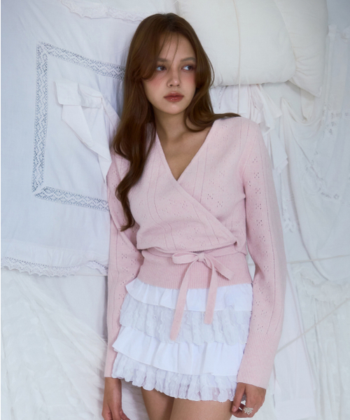ROSEFRANTZ（ロゼフランツ）の「Muse Wrap Rib Knit [Pink]（ニット/セーター・レディース・その他・ONE SIZE）」の11枚目の写真