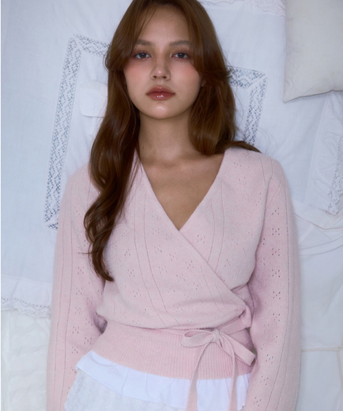 ROSEFRANTZ（ロゼフランツ）の「Muse Wrap Rib Knit [Pink]（ニット/セーター・レディース・その他・ONE SIZE）」の13枚目の写真