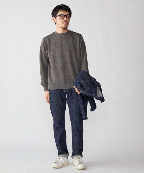 SHIPS(シップス)の「SHIPS: 膨れジャカード ロングスリーブ(Tシャツ/カットソー・メンズ・グレー/ホワイト/ダークグレー/ネイビー・SMALL/MEDIUM/LARGE/X-LARGE)」の7枚目の写真