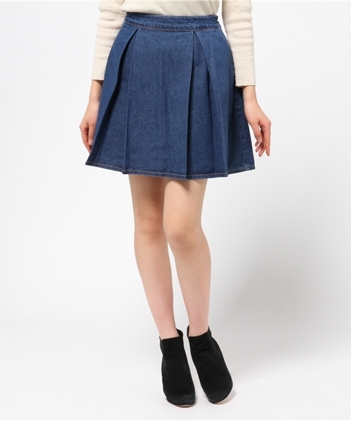 WEGO(ウィゴー)の「WEGO/タックフレアスカート(スカート・レディース・ホワイト/インディゴブルー/その他1/ブラック/ブルー系その他/ライトインディゴブルー/ライトパープル/その他2/ブルー系その他2/ブルー系その他3・FREE)」の18枚目の写真