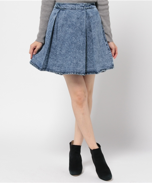 WEGO(ウィゴー)の「WEGO/タックフレアスカート(スカート・レディース・ホワイト/インディゴブルー/その他1/ブラック/ブルー系その他/ライトインディゴブルー/ライトパープル/その他2/ブルー系その他2/ブルー系その他3・FREE)」の22枚目の写真