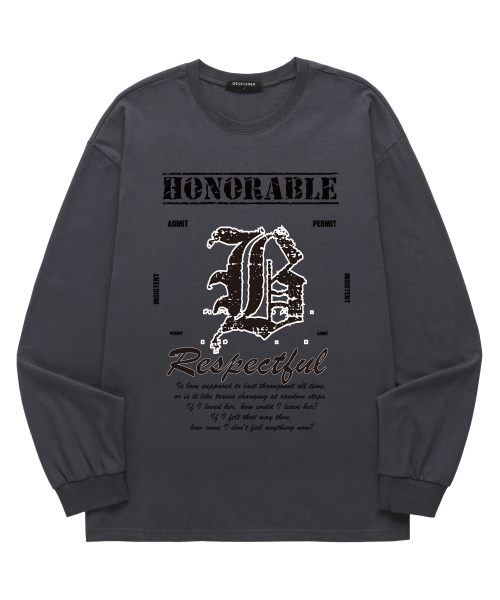 VANNWORKS(バンワークス)の「ABO ロングスリーブ (VLS0209) B_チャコール(Tシャツ/カットソー・レディース・その他・S/M/L/XL/XXL)」の3枚目の写真