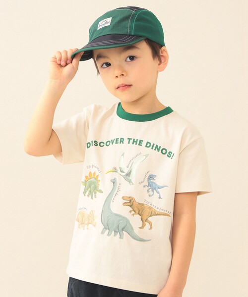 BEAMS mini（ビームスミニ）の「ダイナソー Tシャツ 2026SS（90～130cm）（Tシャツ/カットソー・キッズ・ホワイト系その他5/チャコールグレー/ミント・120/130/110/90/100）」の20枚目の写真