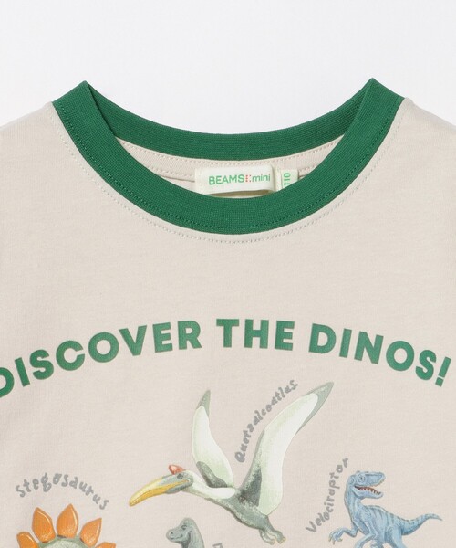BEAMS mini（ビームスミニ）の「ダイナソー Tシャツ 2026SS（90～130cm）（Tシャツ/カットソー・キッズ・ホワイト系その他5/チャコールグレー/ミント・120/130/110/90/100）」の8枚目の写真