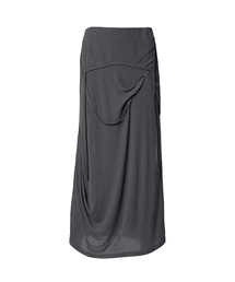 FLAREUP（フレアアップ）の「Asymmetrical Draped Long Skirt (FL-263_Dark Gray)（スカート）」