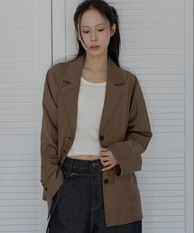 UNE MANSION（ユヌマンション）の「【2026SS新作アイテム】【UNE ORIGINAL】 テーラーカラーフォーボタンストライプオーバーサイズジャケット（テーラードジャケット）」