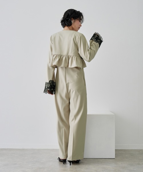 NOGLE(ノグル)の「【NOGLE/ノグル】レースフラワージャケットセットパンツドレス(パンツドレス・レディース・グレイッシュベージュ/ブラック/グレー・S/M)」の22枚目の写真