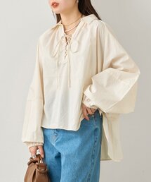 CIAOPANIC TYPY | 【アップデート／腰回りカバー】レースアップボリュームスリーブブラウス(シャツ/ブラウス)