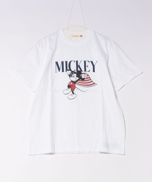 JUGLANS(ユグランス)の「【GOOD ROCK SPEED】 Mickey Mouse Tshirts 26FDS004W / ミッキーマウス 半袖Tシャツ(Tシャツ/カットソー・メンズ・ホワイト/ネイビー・L/XL/M)」の1枚目の写真